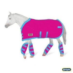 3948 Różowa derka + ochraniacze sportowe